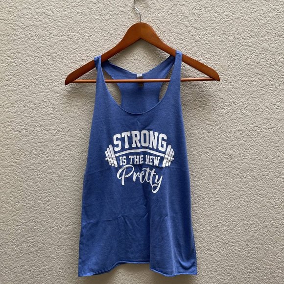 Next Level Apparel Tops - Workout Racerback Tank Blue Small
